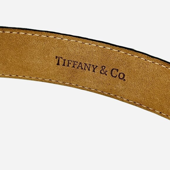 Tiffany Genuine Brown Lizard Leather Mens Belt Size 40